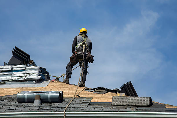 Professional Storm Damage Roof Repair technician working in South Milford, IN